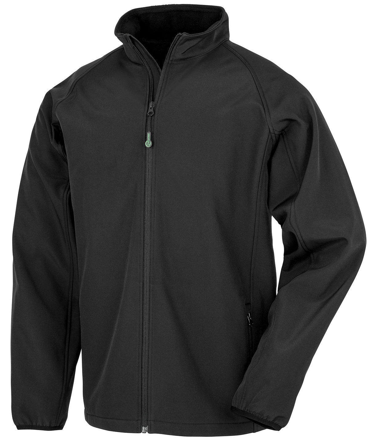Men's recycled 2-layer printable softshell jacket  - Black