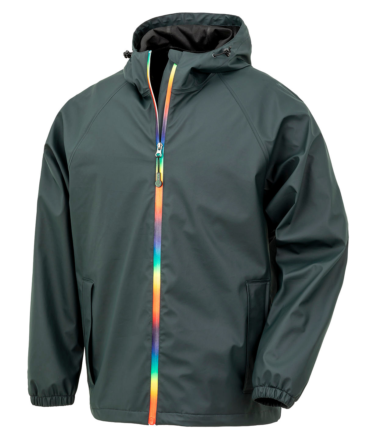 Prism PU waterproof jacket with recycled backing - Black Olive