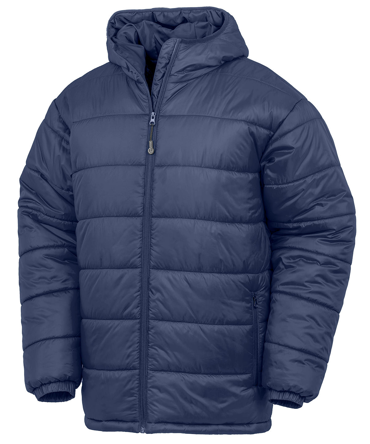 Recycled hooded padded parka - Navy