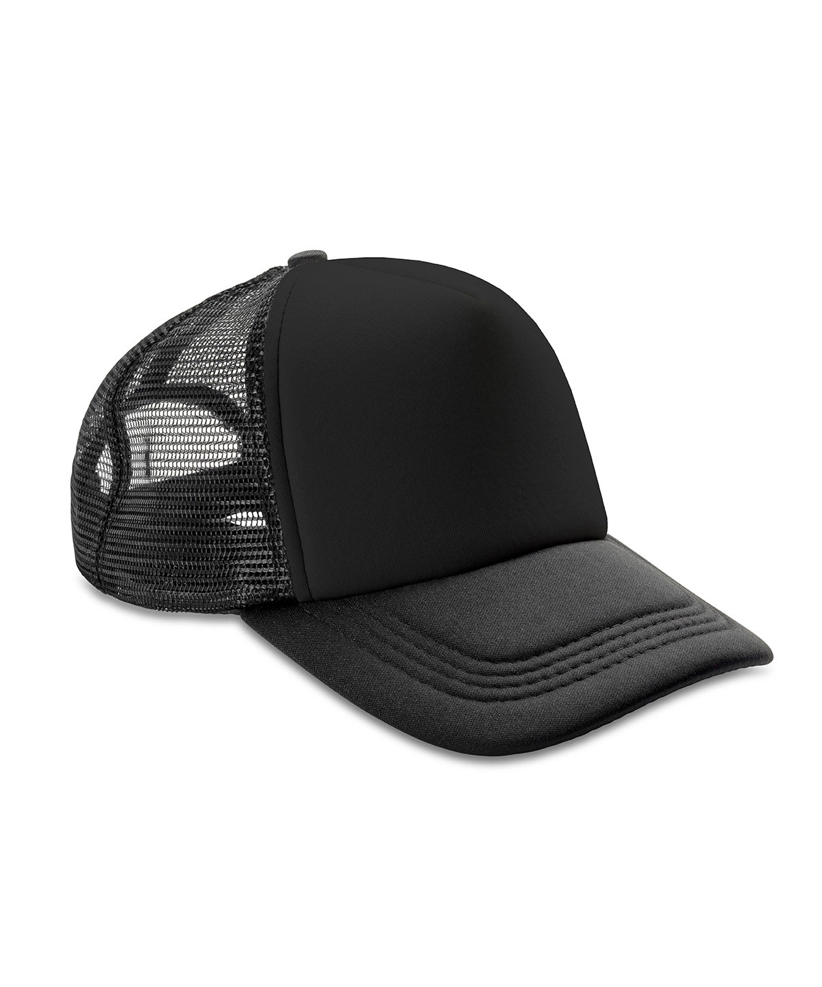 Core Detroit ½ mesh truckers cap - Black/Black