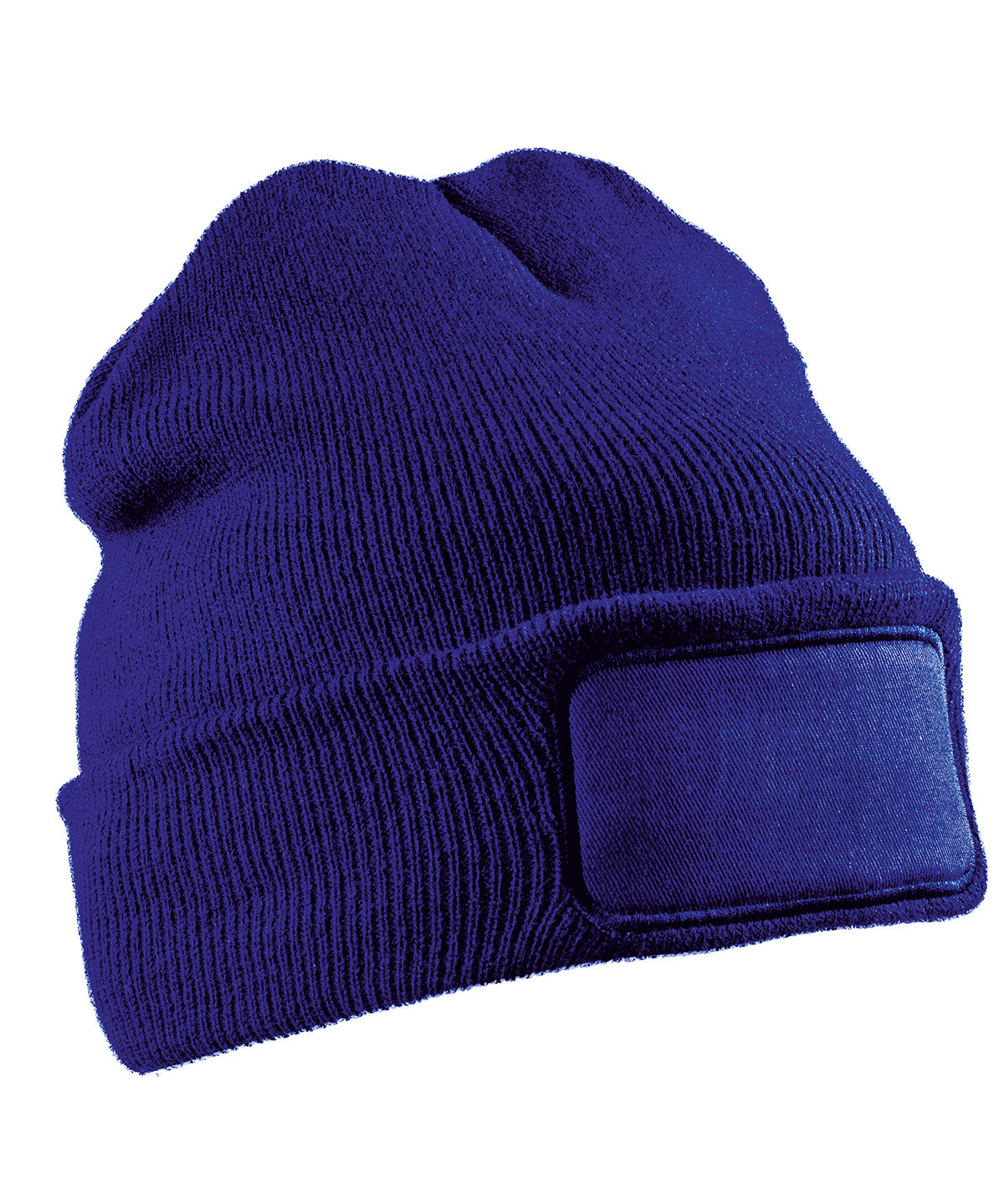 Recycled double knit printers beanie - Royal
