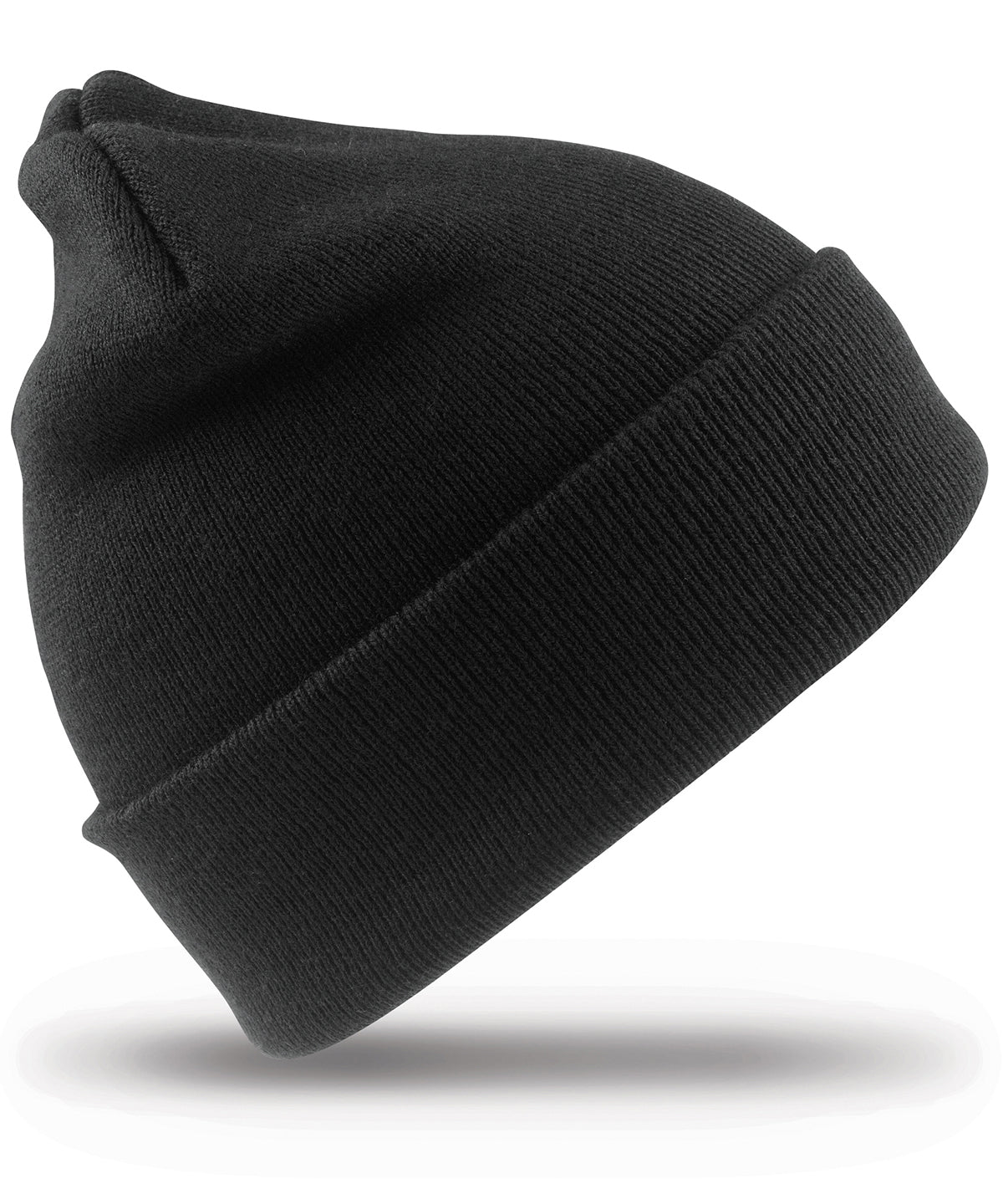 Recycled woolly ski hat - Black