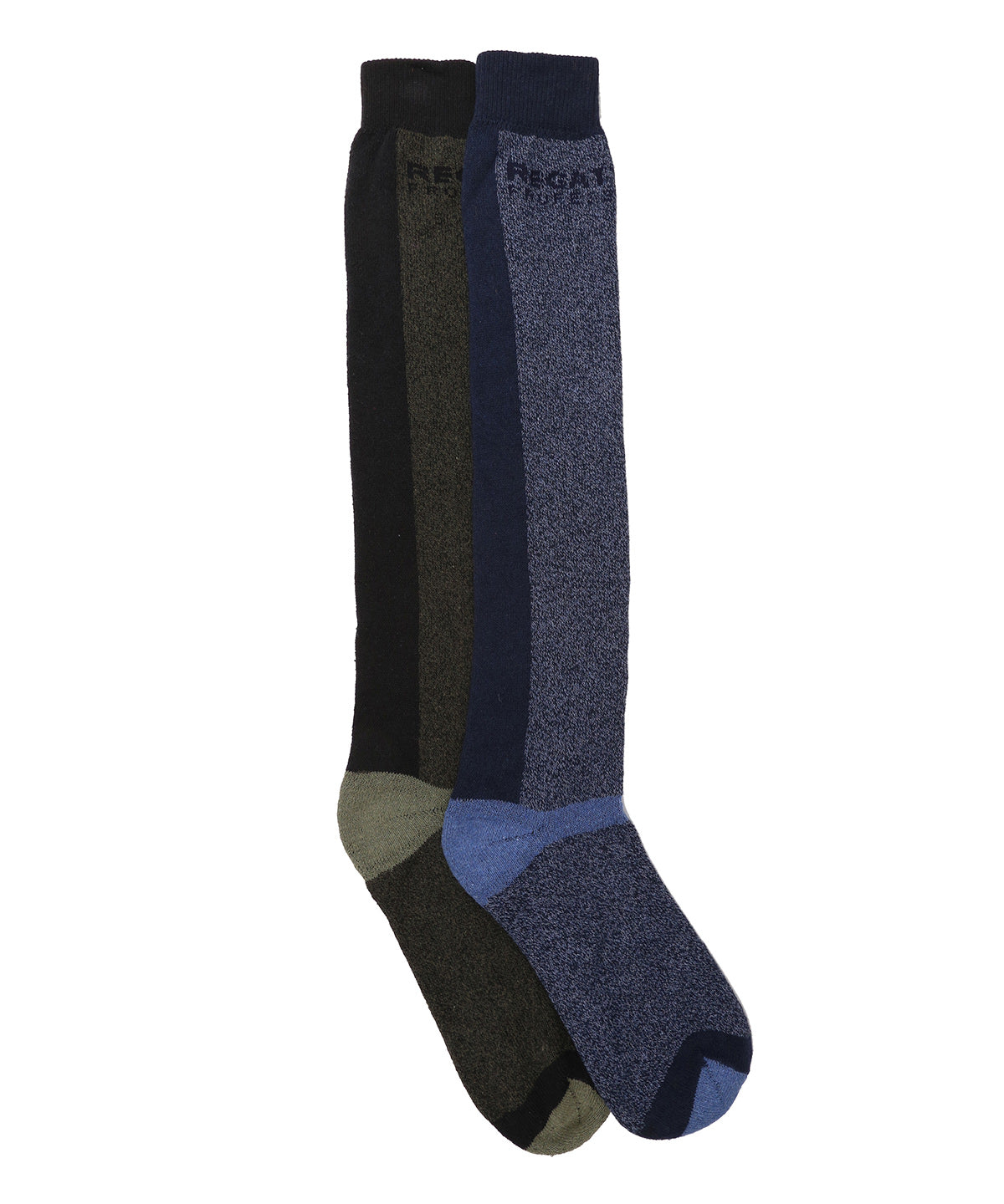 Pro 2-pack wellington socks - Assorted (Navy/Khaki)