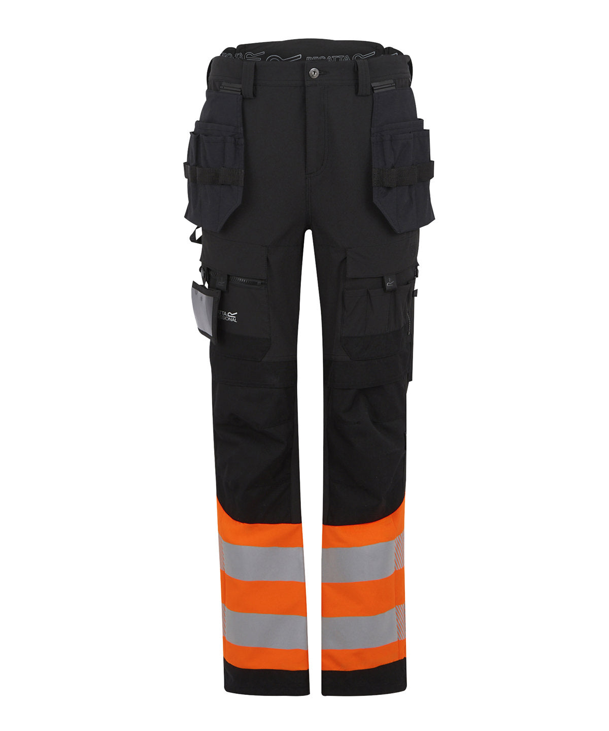 Hi-Vis X-Pro Stretch holster trousers (Class 1) - Black/Orange