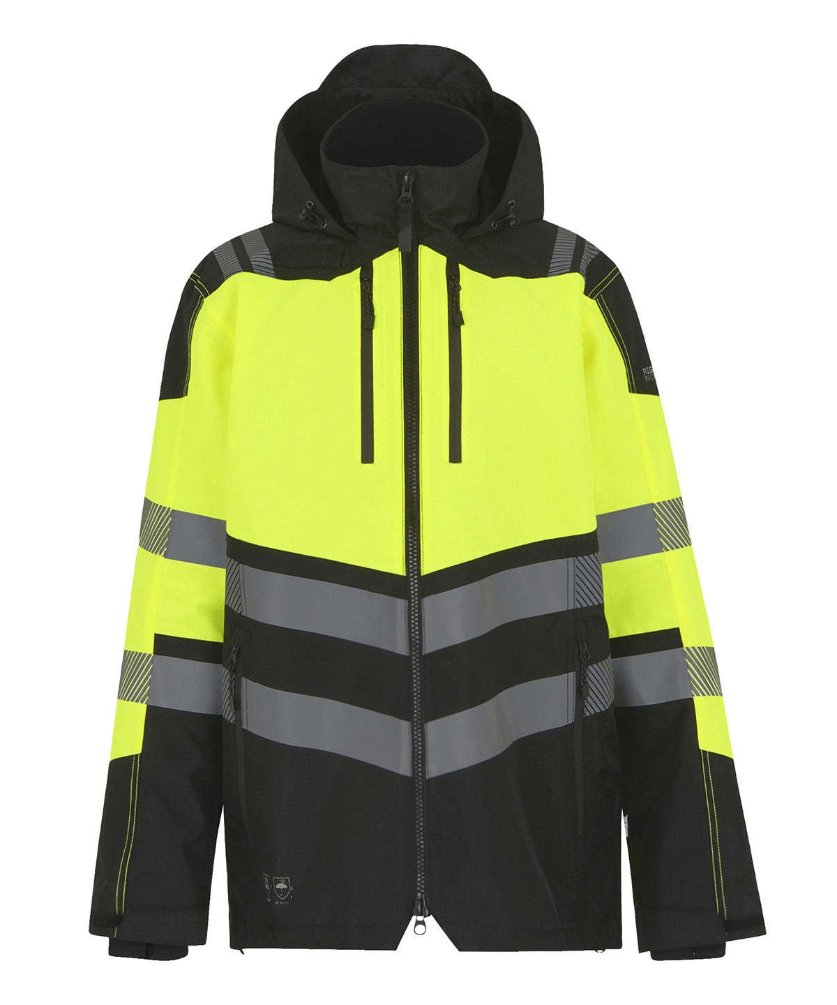 Hi-Vis X-Pro Waterproof shell jacket (Class 2) - Black/Yellow