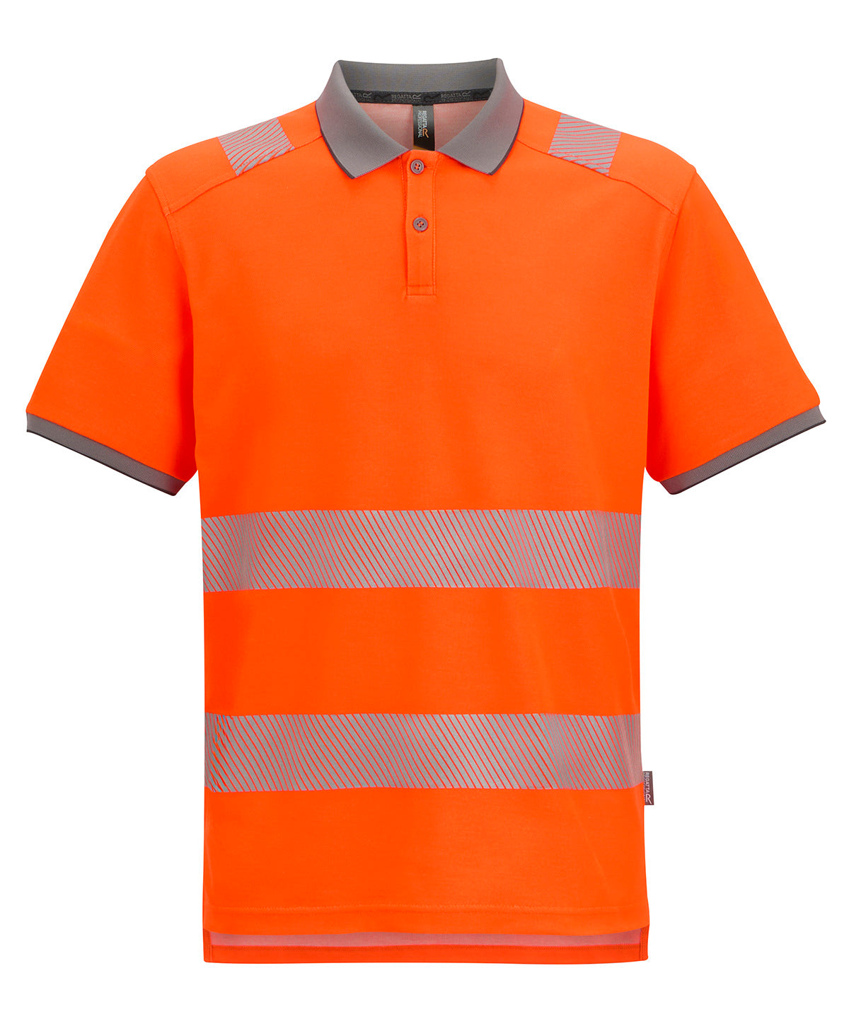 Hi-vis pro comfort polycotton polo - Black/Orange