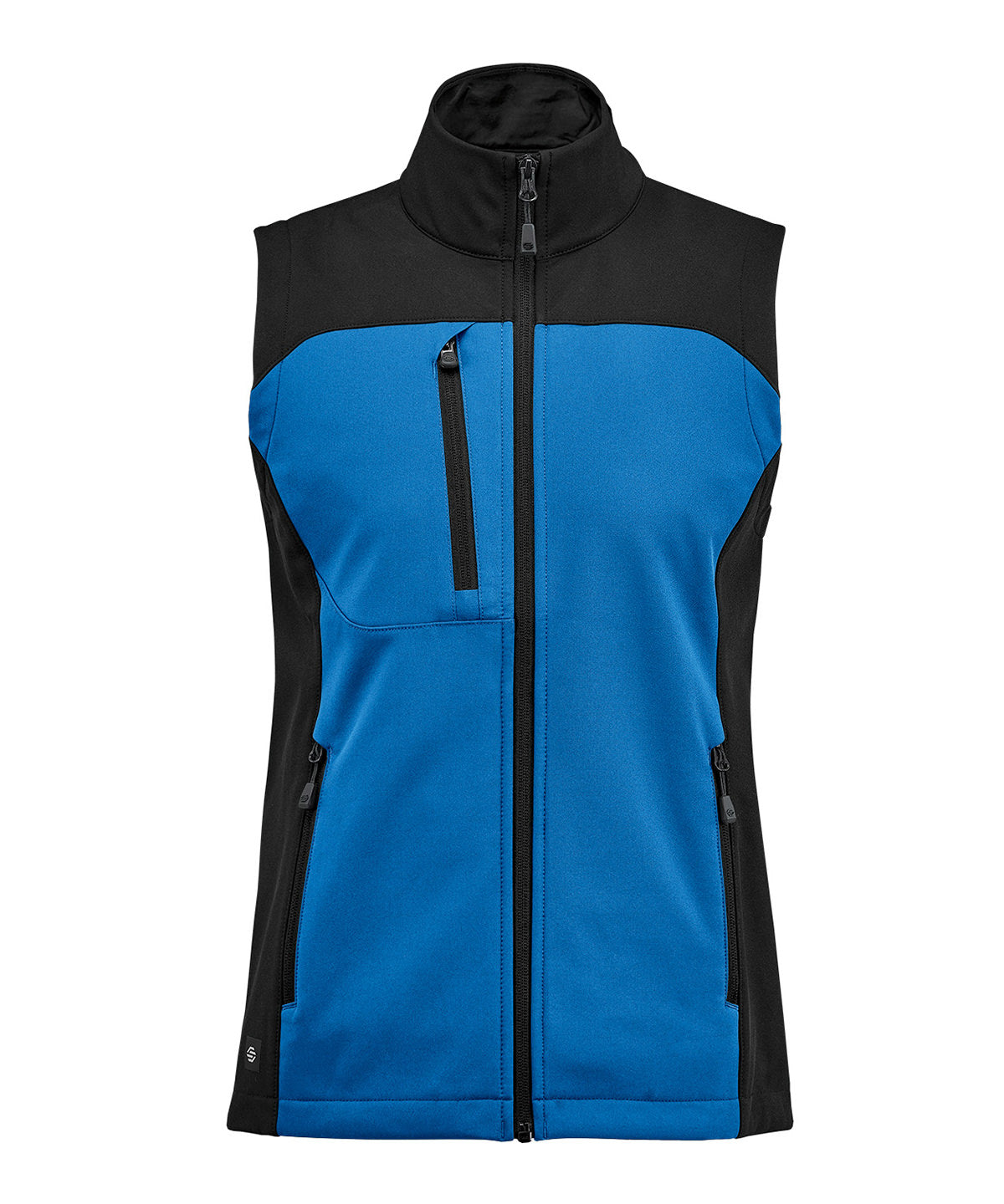 Women’s Cascades softshell vest - Azure Blue/Black