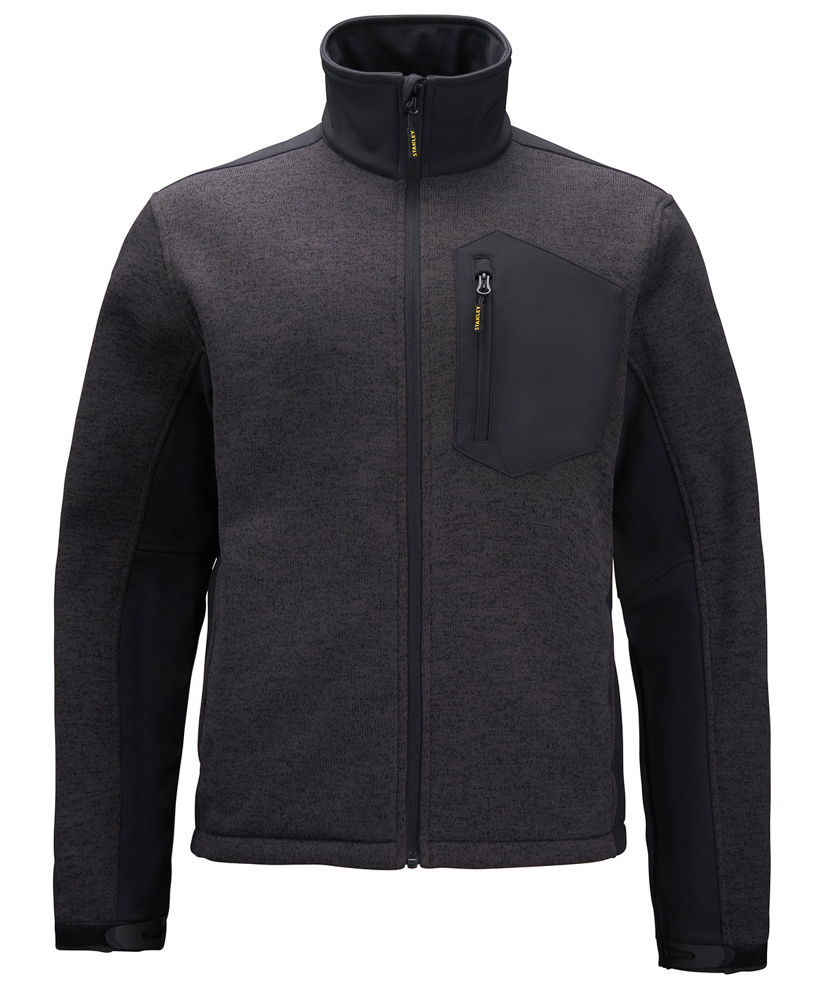 Brady zip-through knitted fleece - Black
