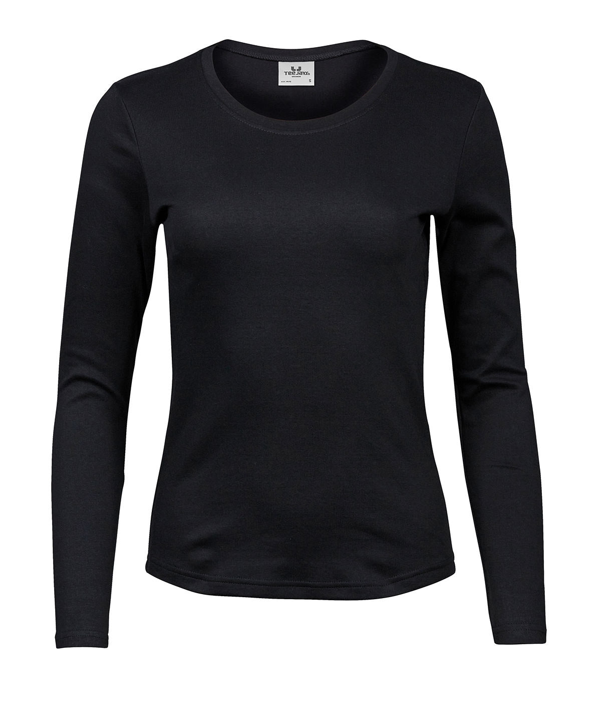 Women’s long sleeve interlock tee (590) - Black