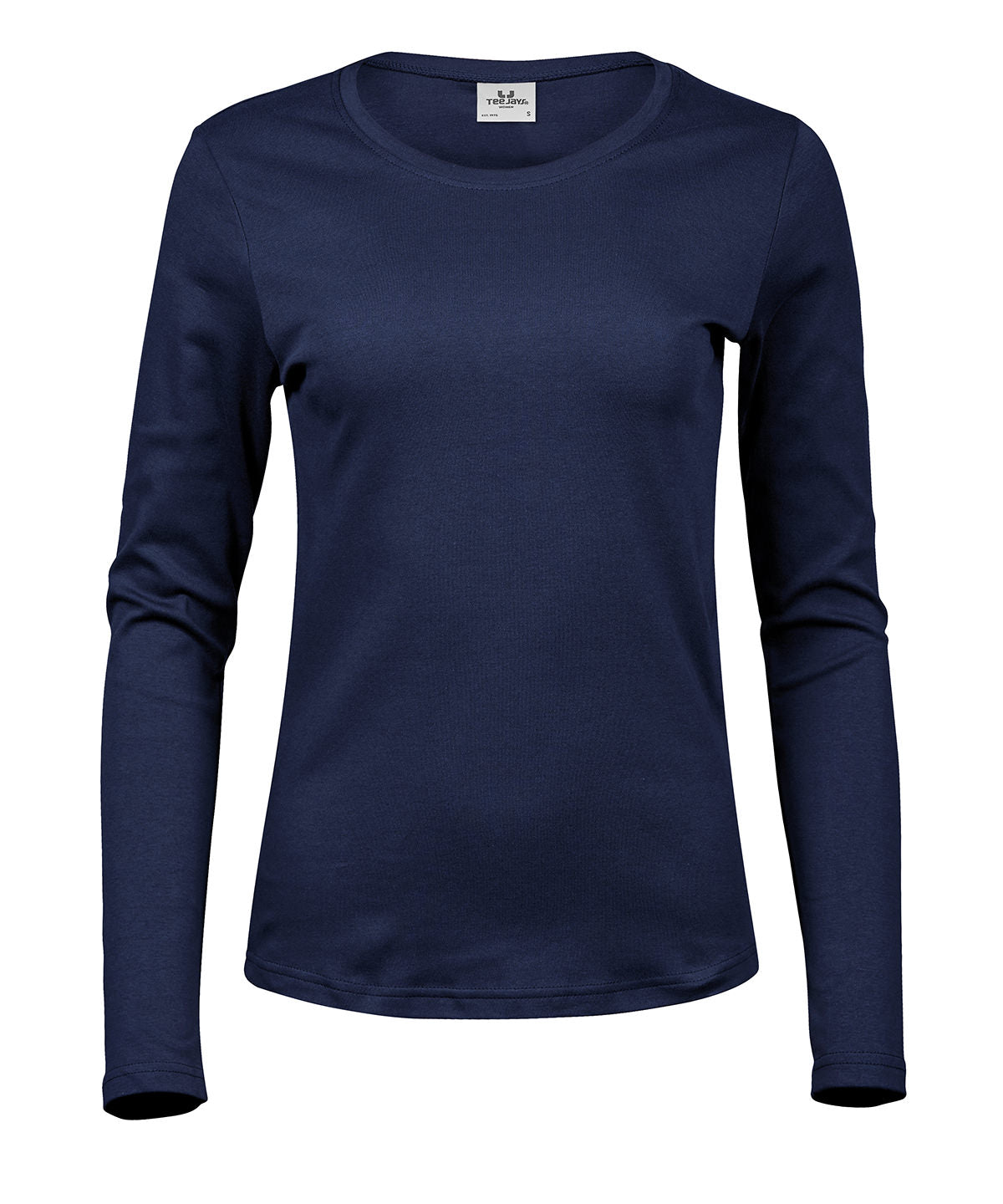 Women’s long sleeve interlock tee (590) - Navy
