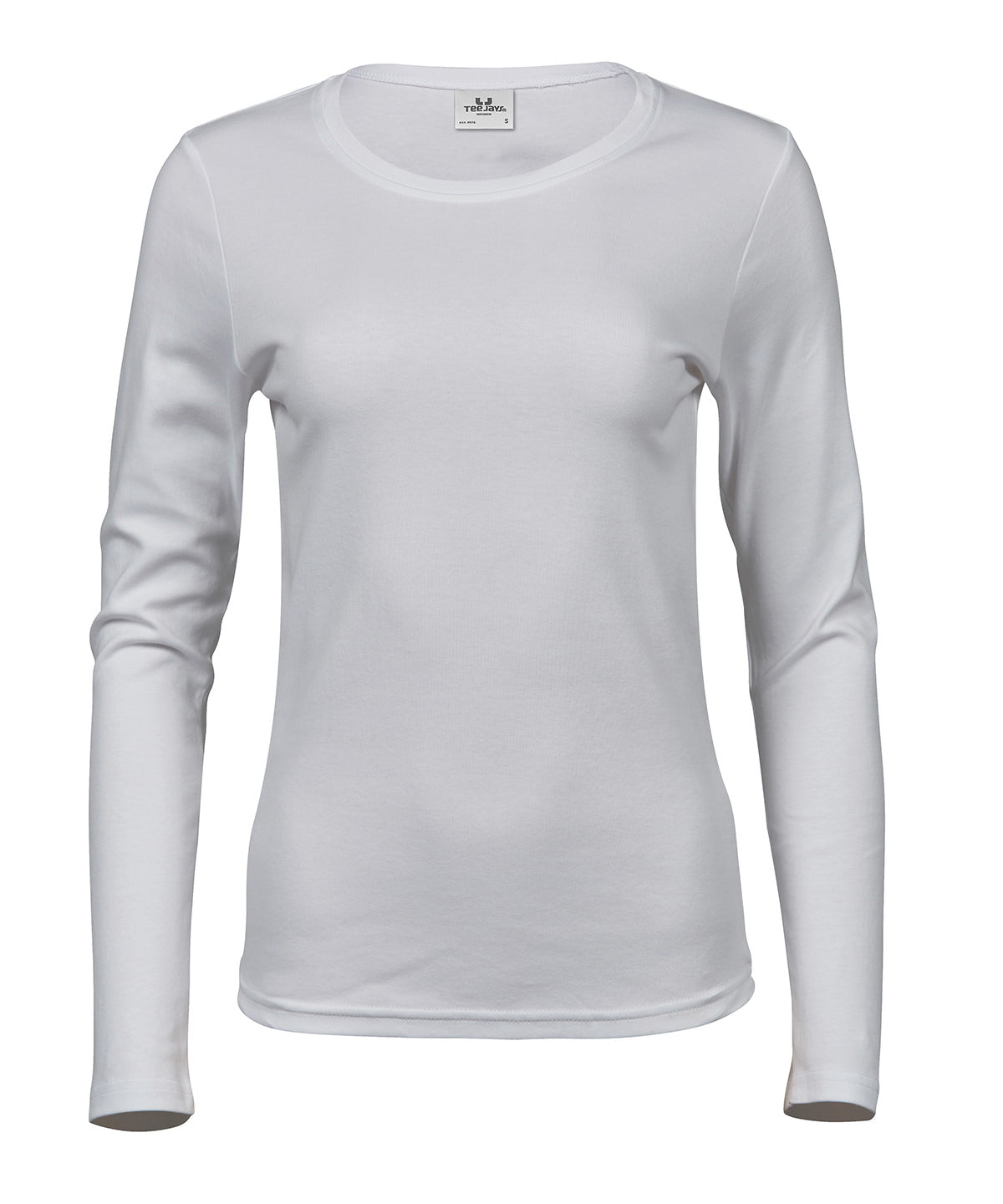 Women’s long sleeve interlock tee (590) - White