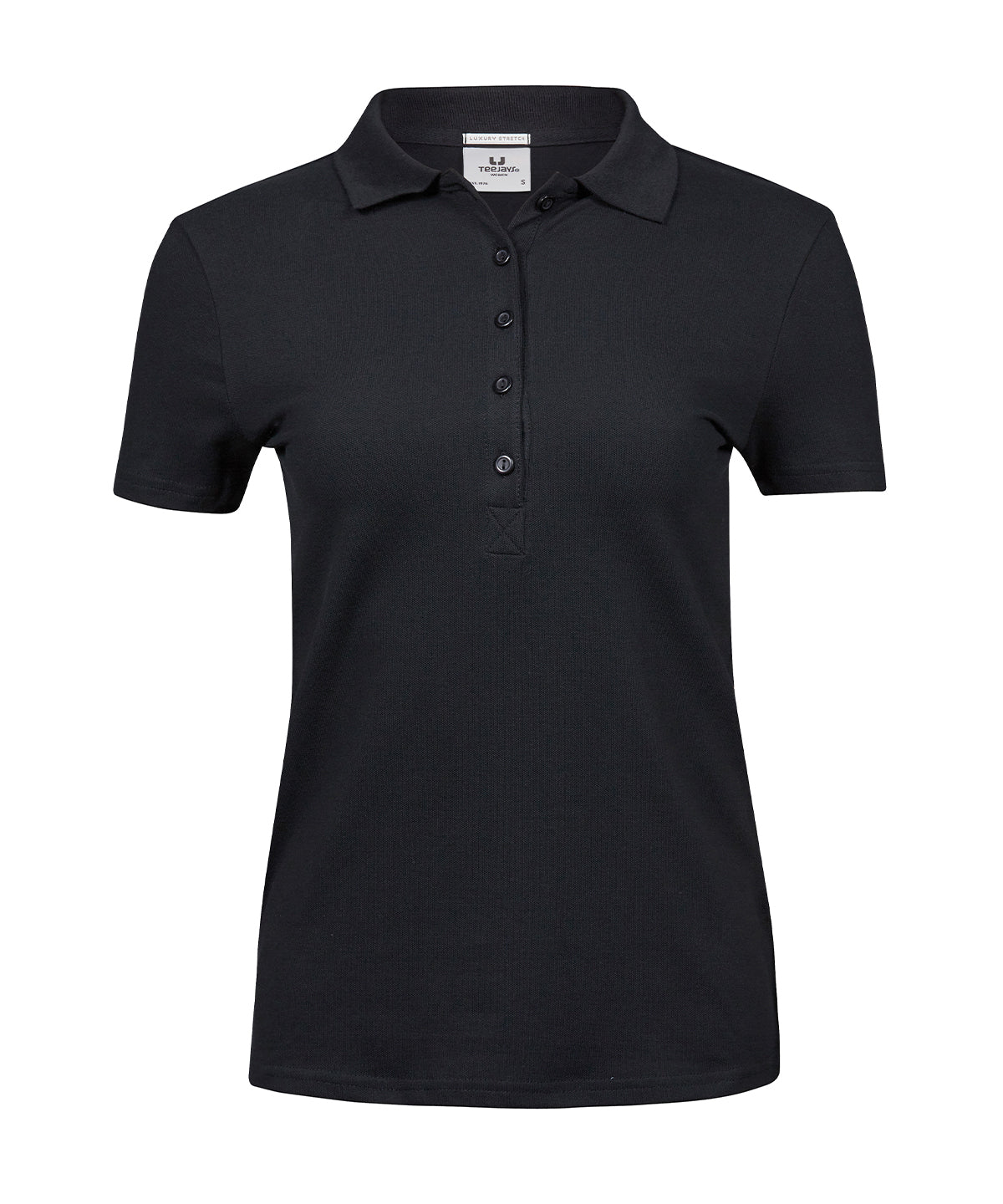 Women’s luxury stretch polo (145) - Black