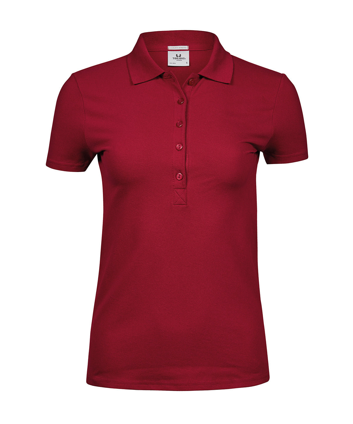 Women’s luxury stretch polo (145) - Deep Red