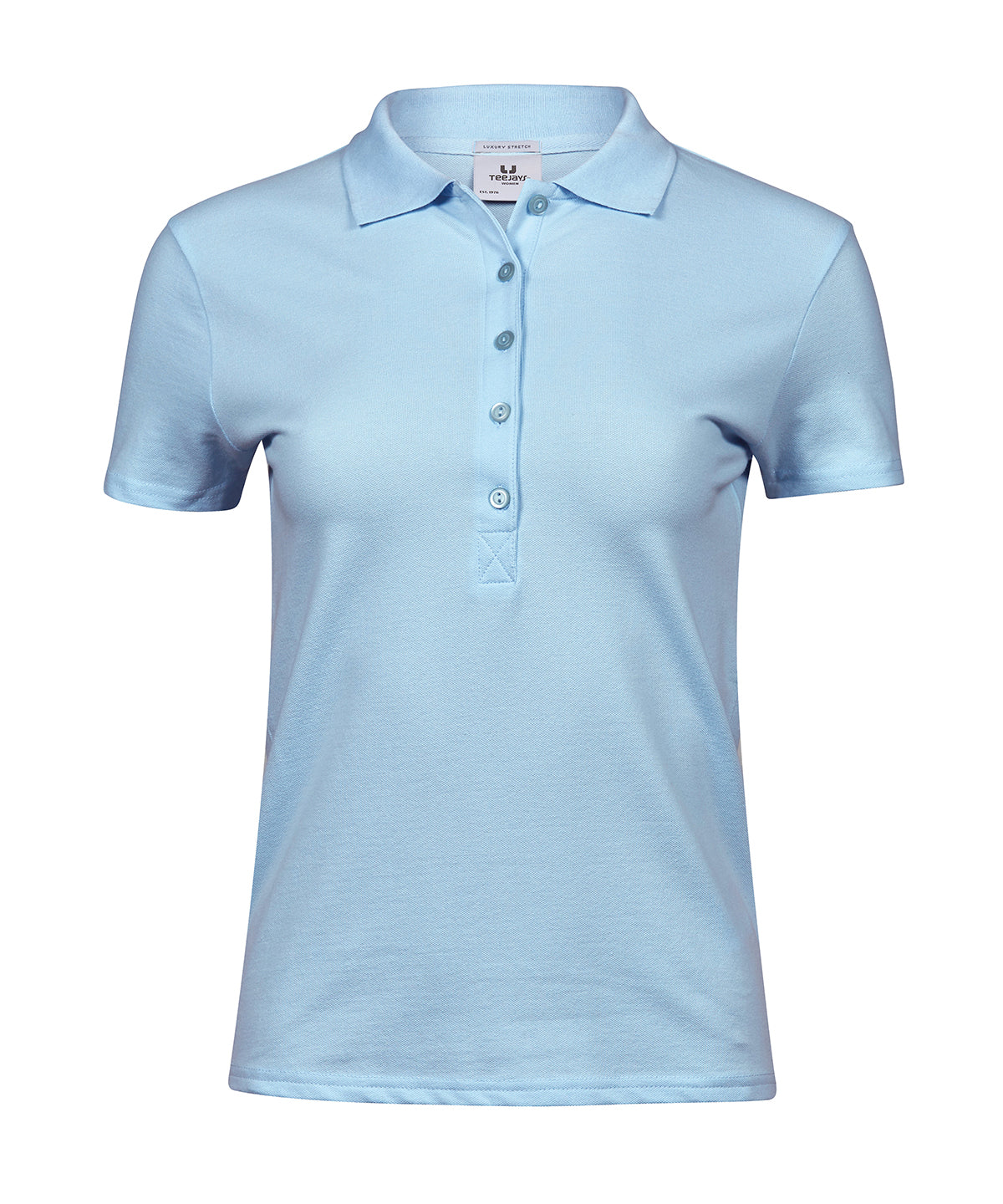 Women’s luxury stretch polo (145) - Light Blue