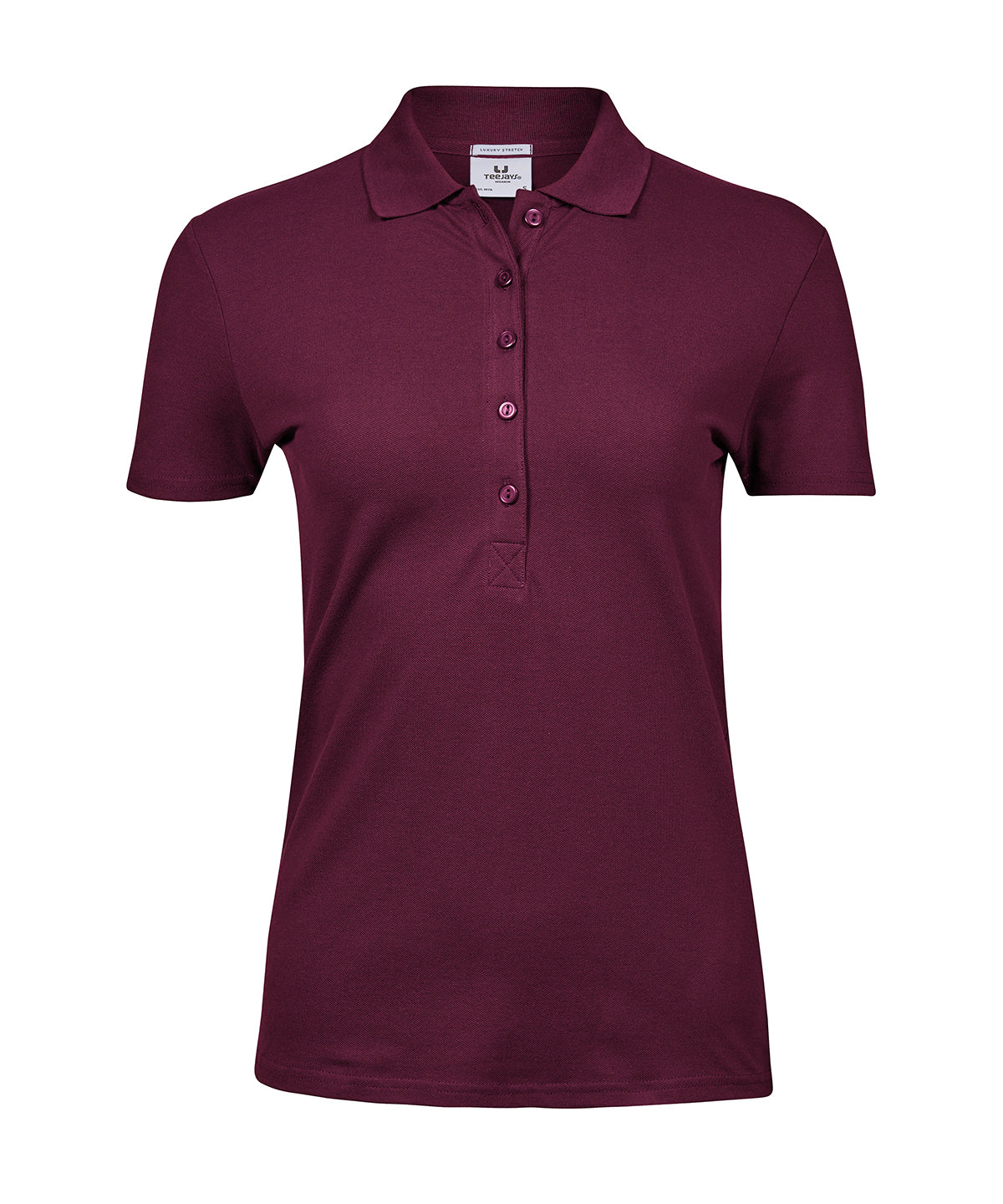 Women’s luxury stretch polo (145) - Wine