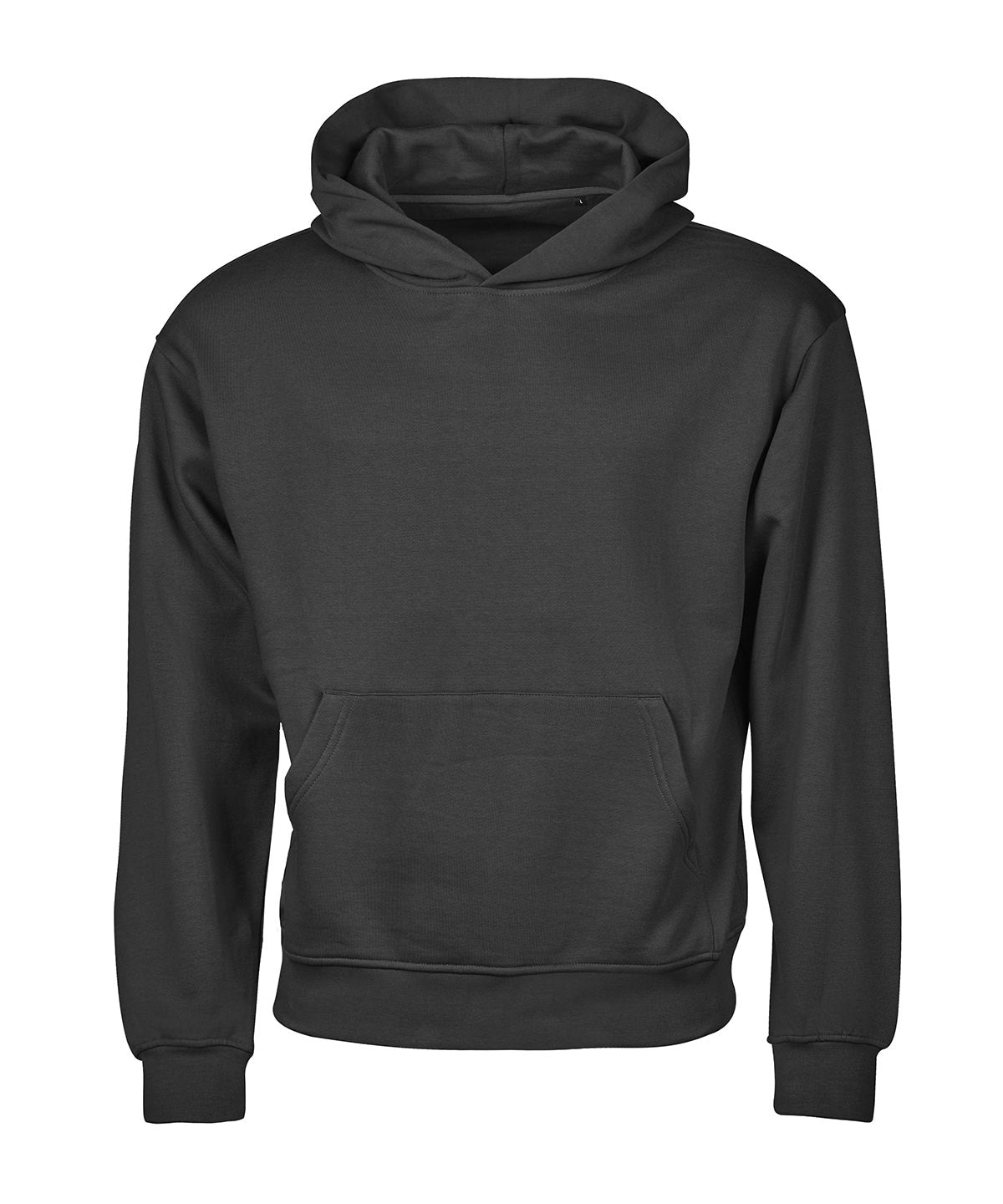 UNLABELED heavy loose-fit hooded sweatshirt (5162) - Black