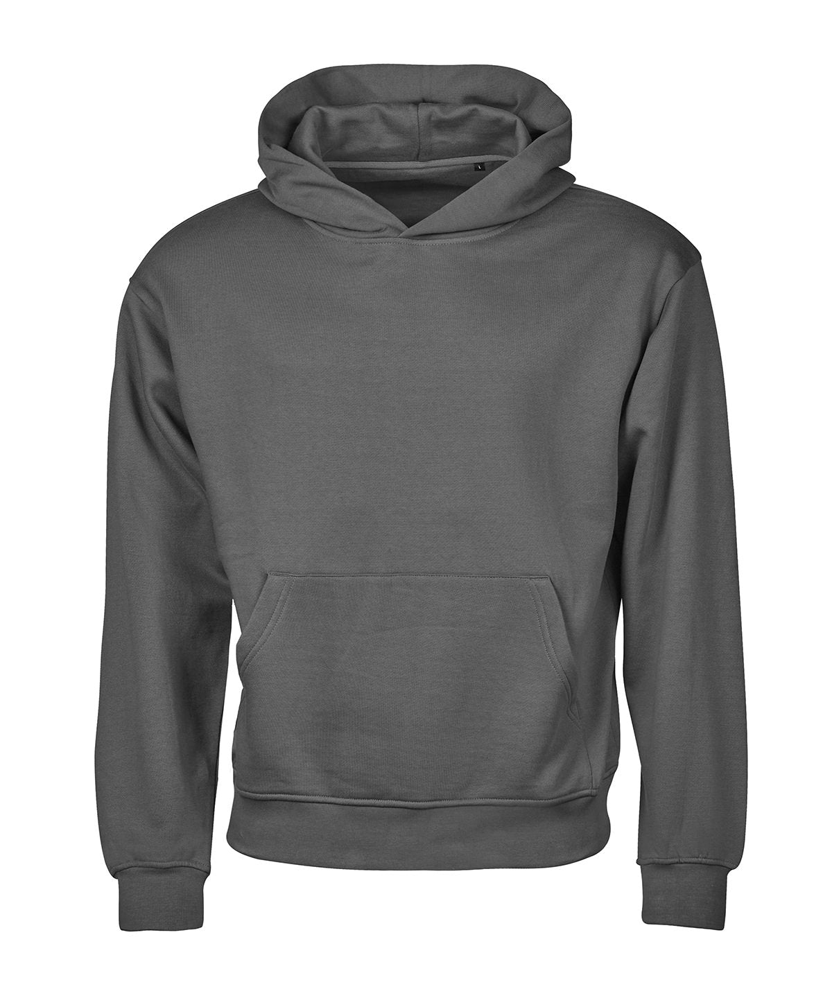UNLABELED heavy loose-fit hooded sweatshirt (5162) - Powder Grey
