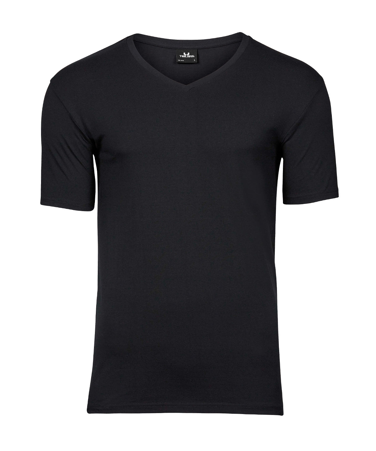 Stretch v-neck tee (401) - Black