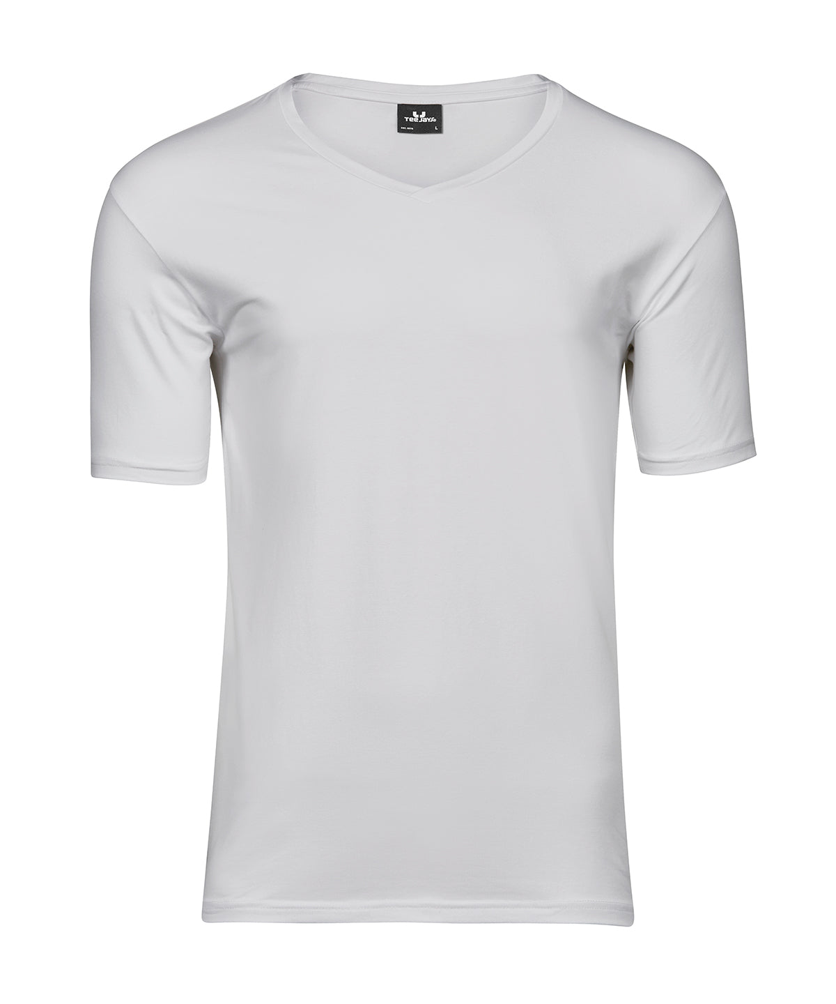Stretch v-neck tee (401) - White