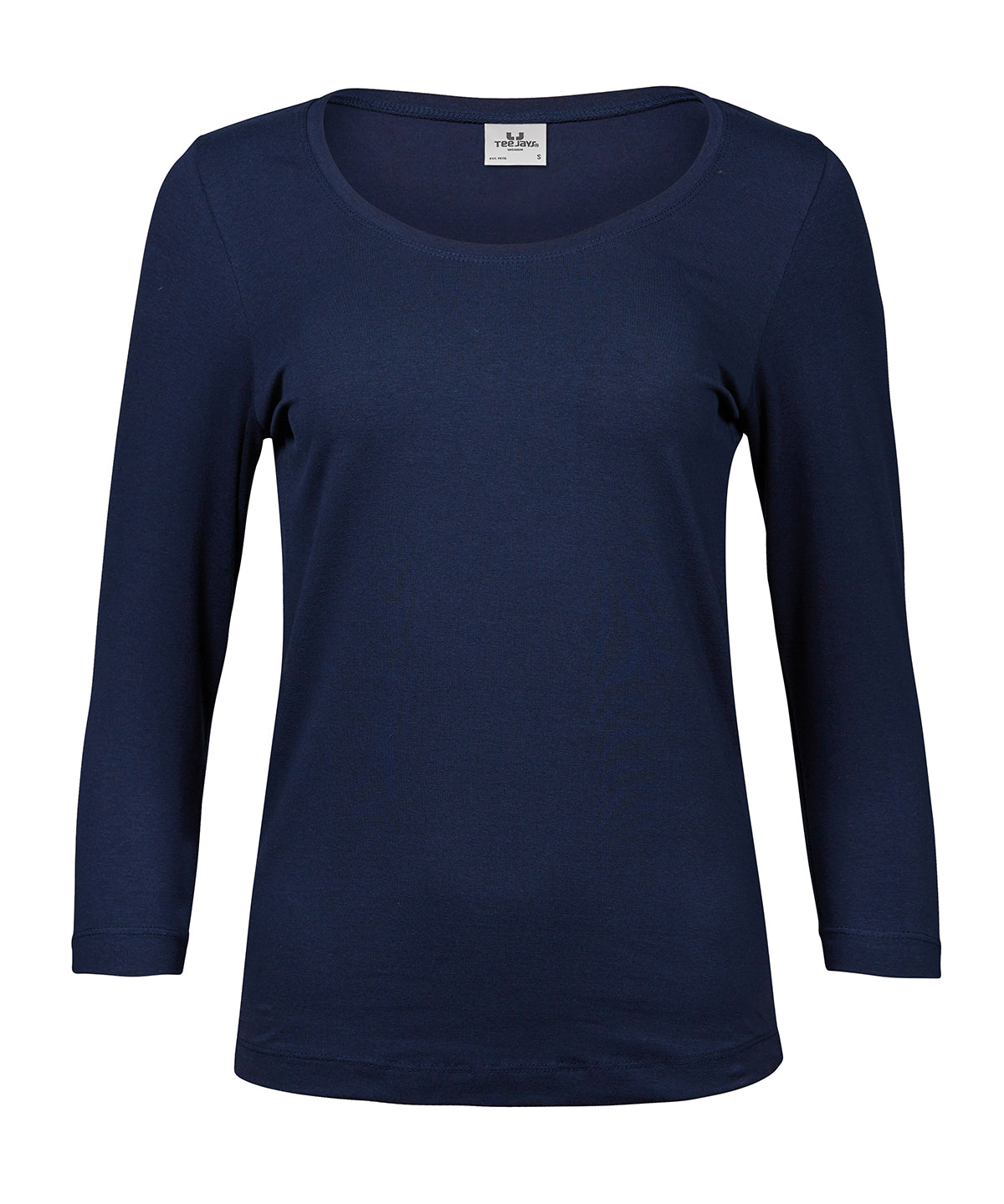 Women’s stretch 3/4-sleeve tee (460) - Navy