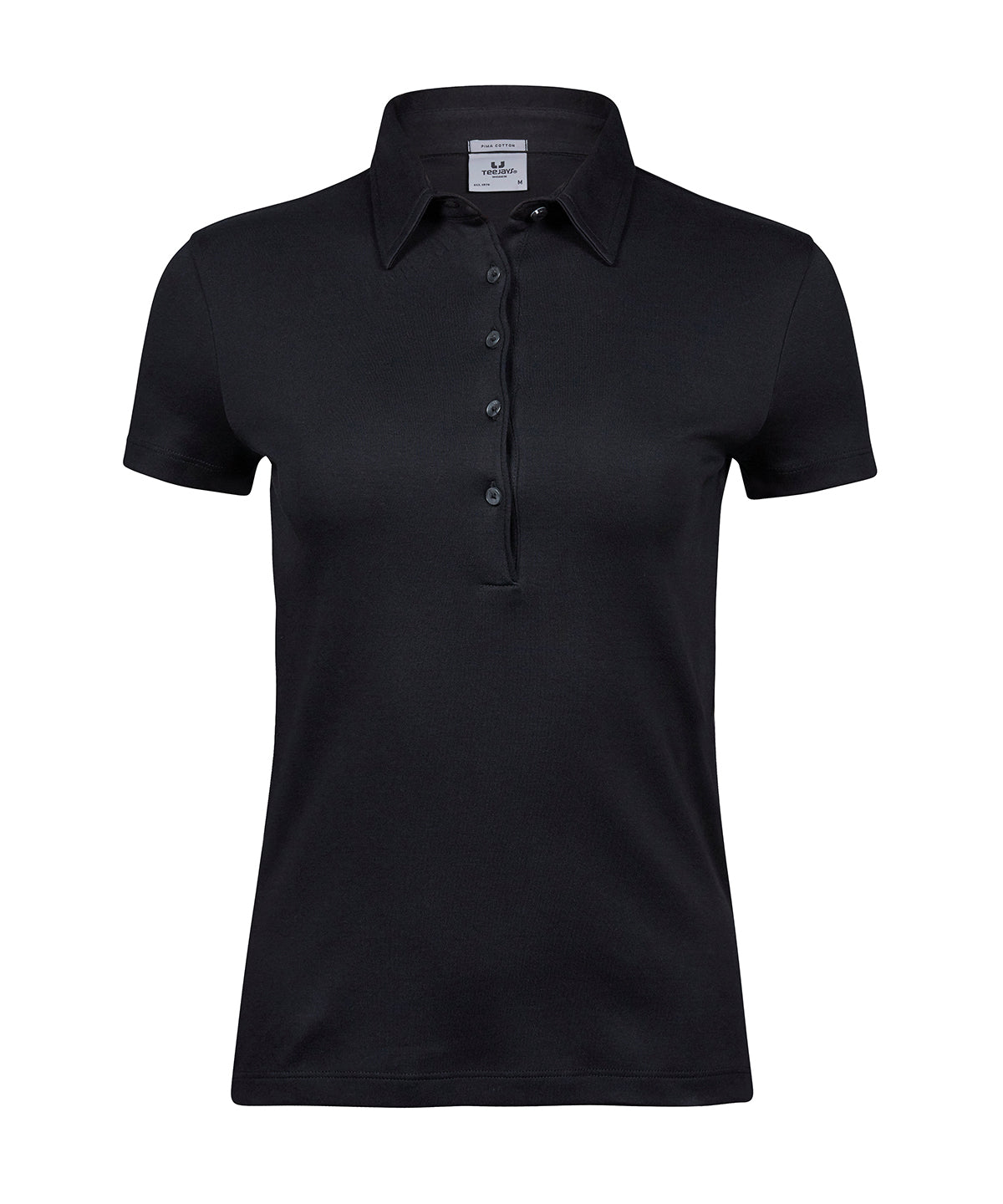 Women’s Pima cotton polo (1441) - Black
