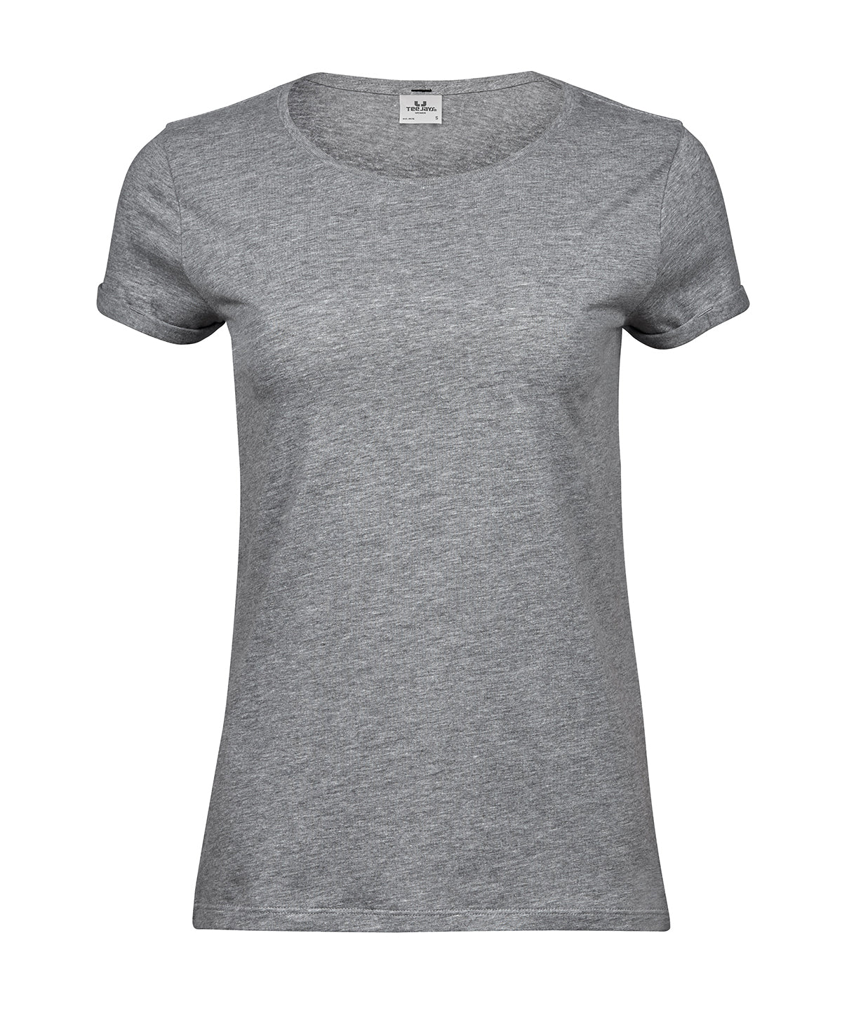 Women’s roll-up tee (5063) - Heather Grey