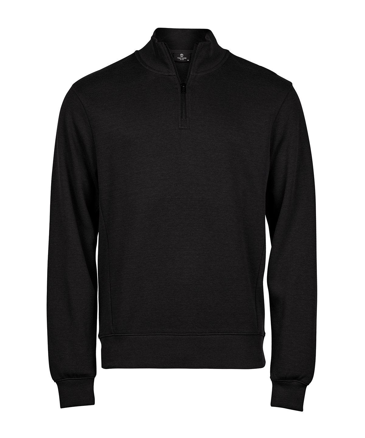 Ribbed interlock half-zip (5506) - Black