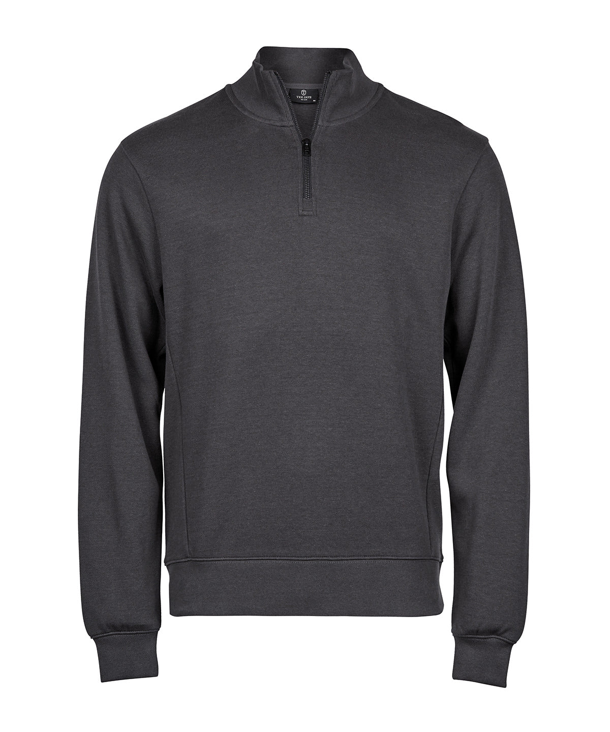 Ribbed interlock half-zip (5506) - Dark Grey