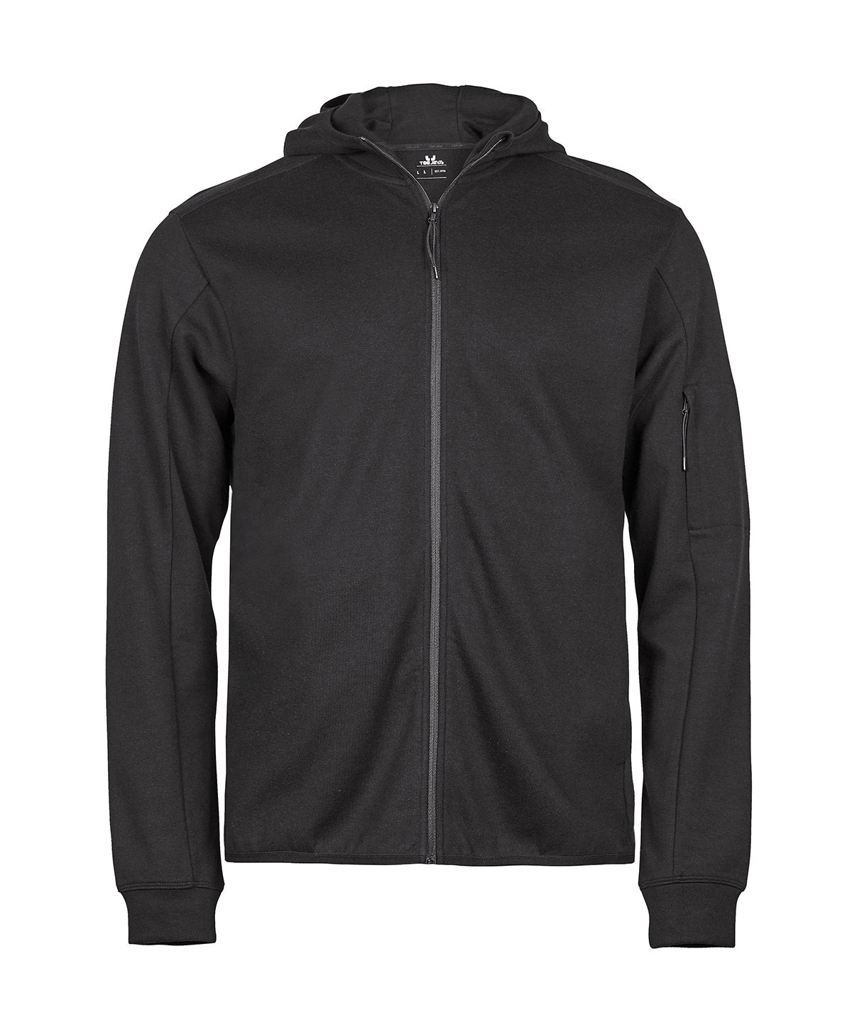 Athletic hooded full-zip sweatshirt (5706) - Black