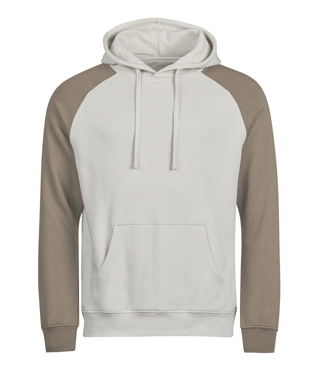 UNLABELED two-tone hooded sweatshirt (5156) - Cement/Clay