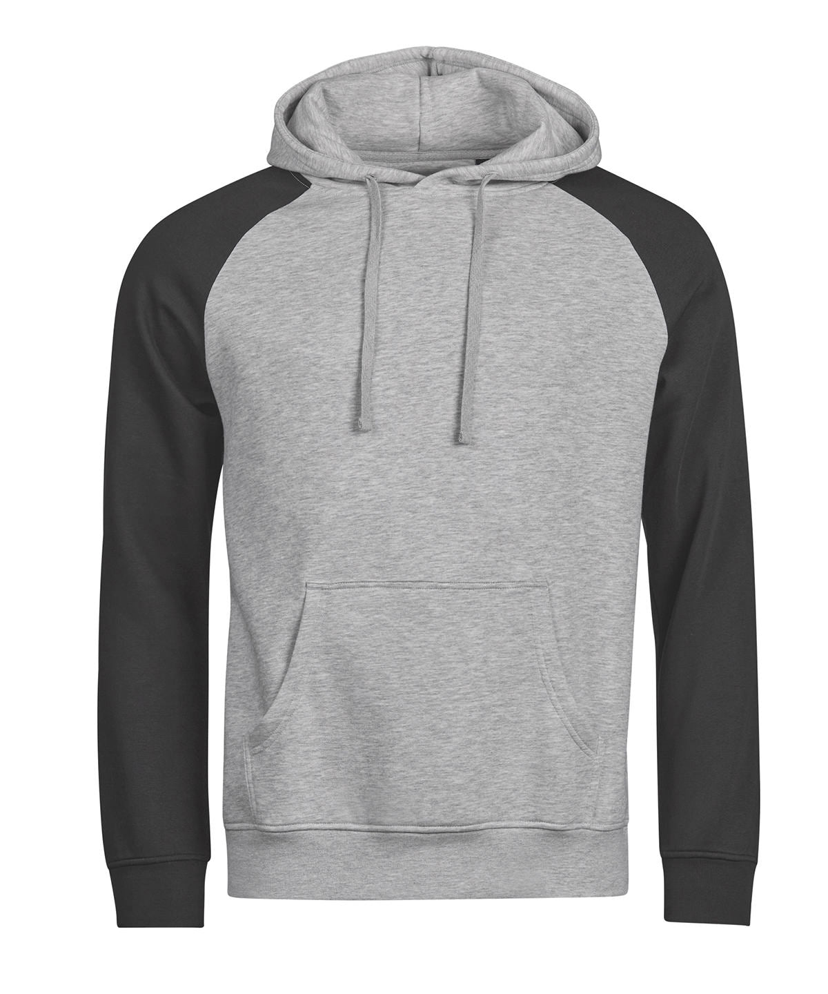 UNLABELED two-tone hooded sweatshirt (5156) - Heather Grey/Black