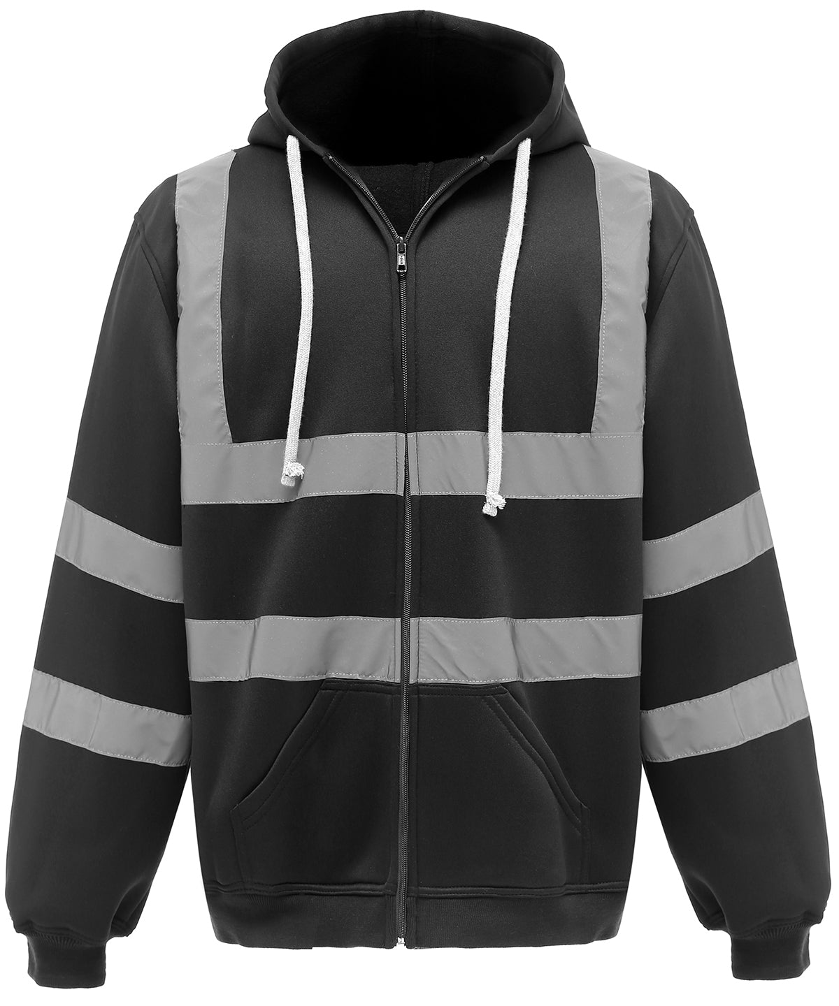 Hi-vis zip hoodie (HVK07) - Black