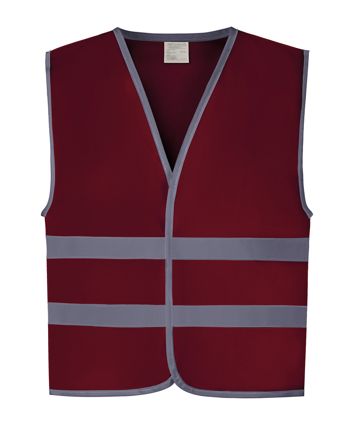 Hi-vis reflective border kids waistcoat (HVW102CH) - Maroon