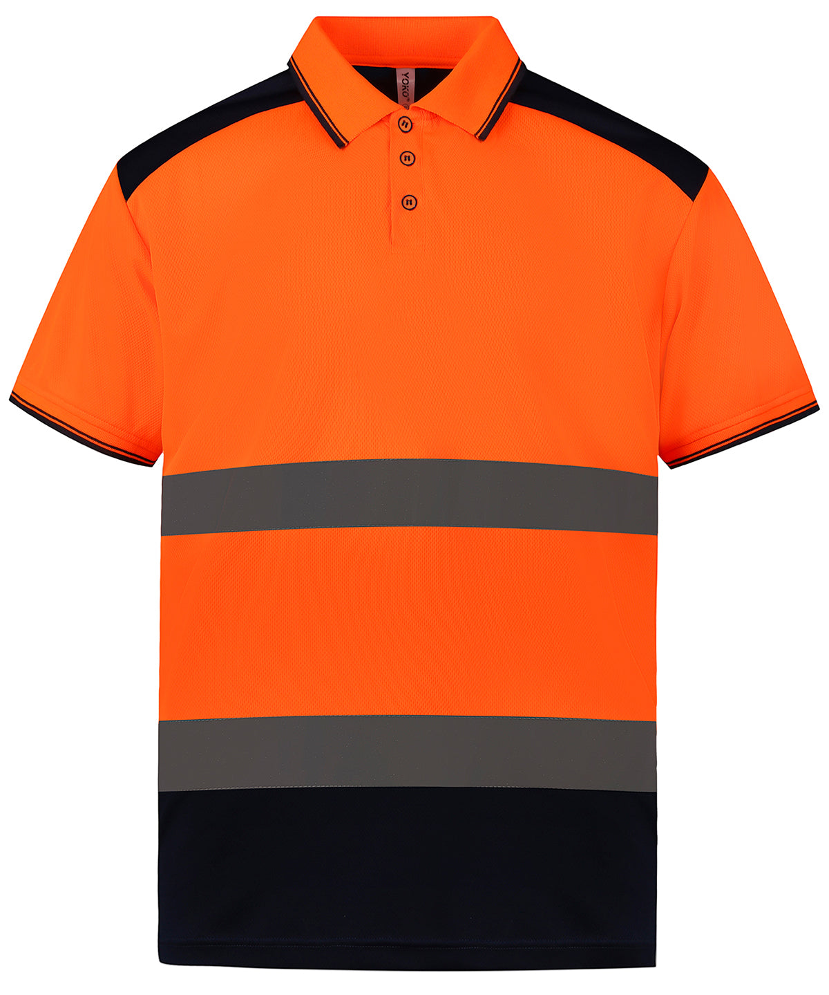 Hi-vis two-tone polo shirt (HVJ220) - Orange/Navy