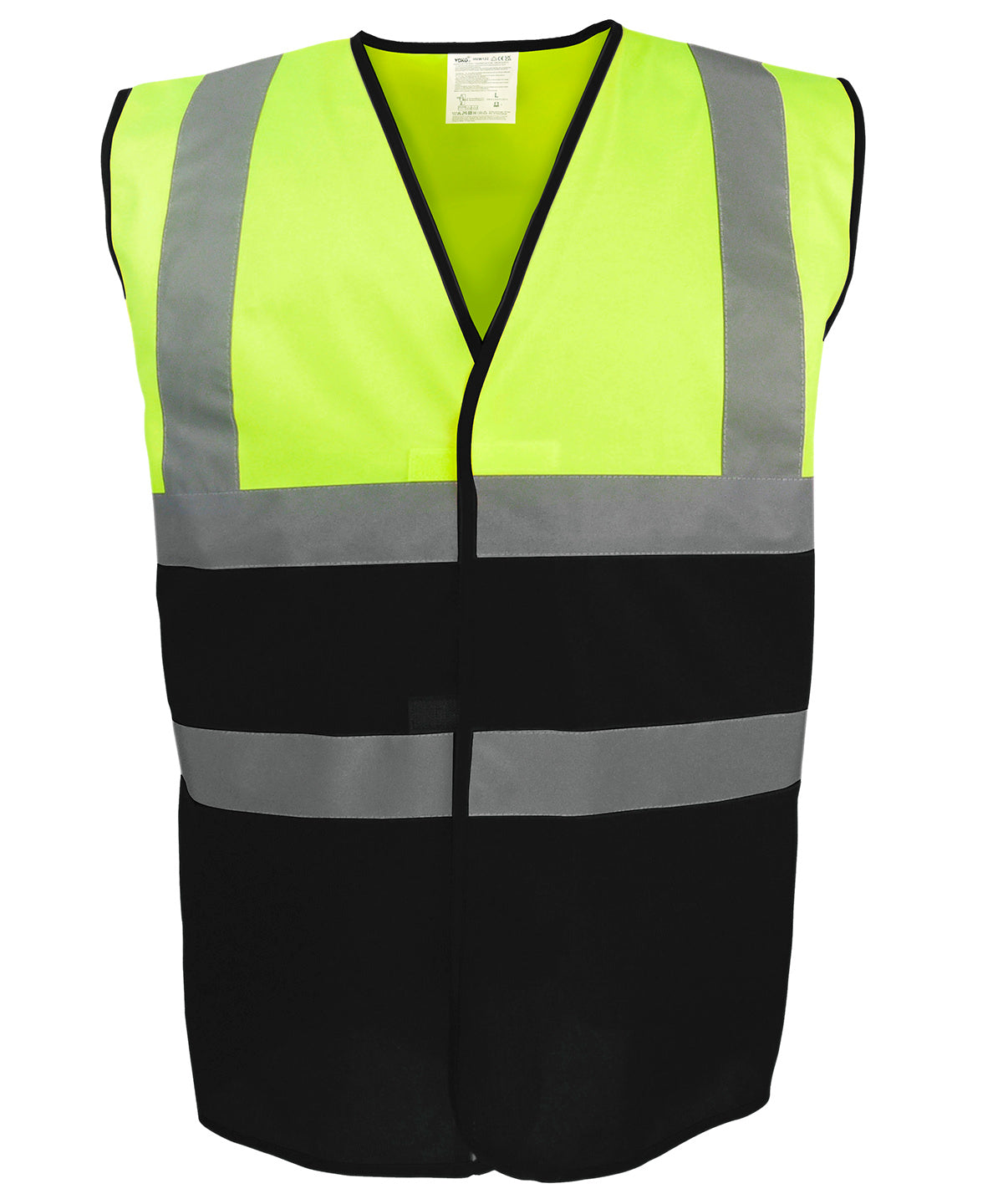 Hi-vis two-tone waistcoat (HVW122) - Hi-vis Yellow/Black