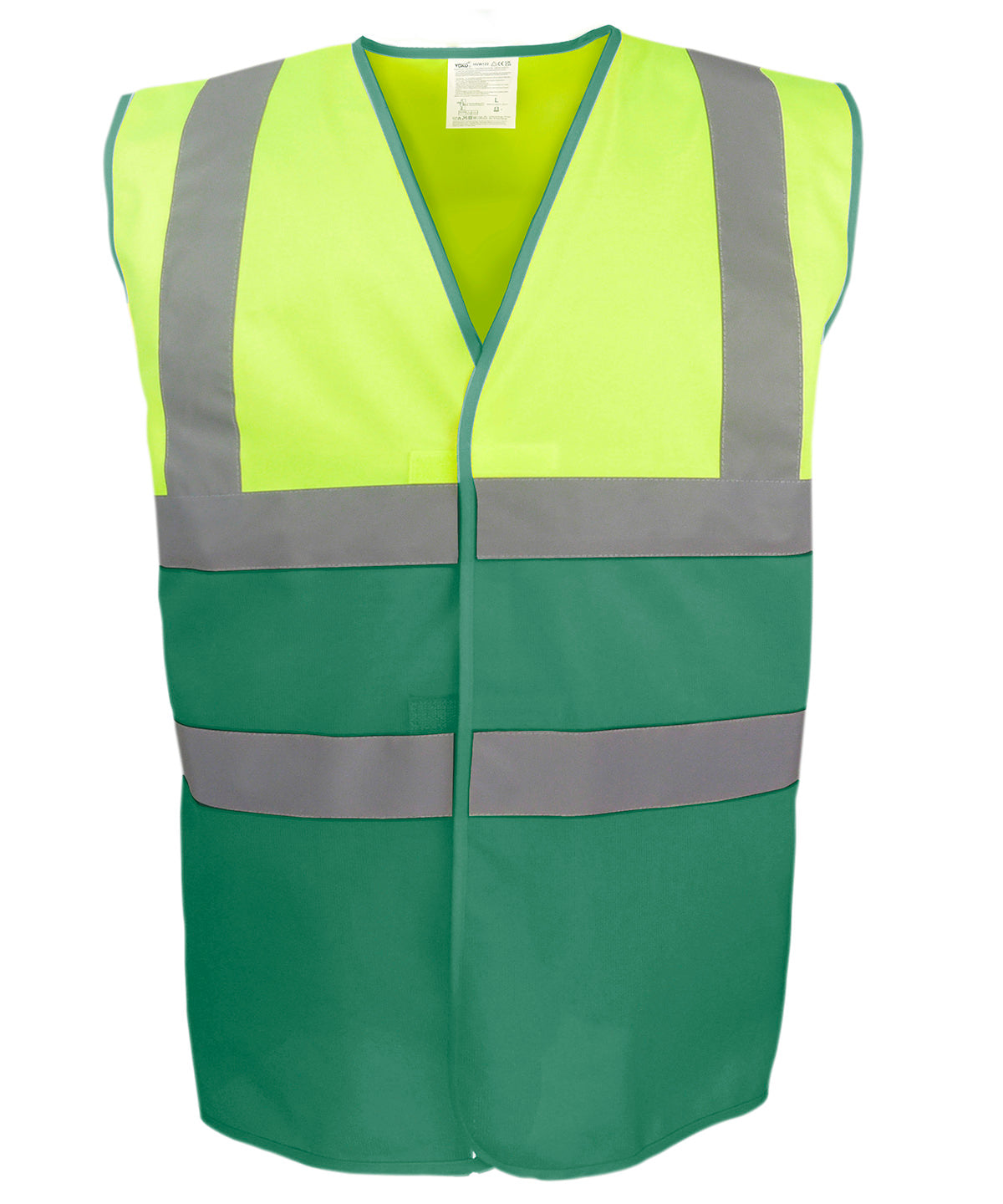 Hi-vis two-tone waistcoat (HVW122) - Hi-vis Yellow/Paramedic Green