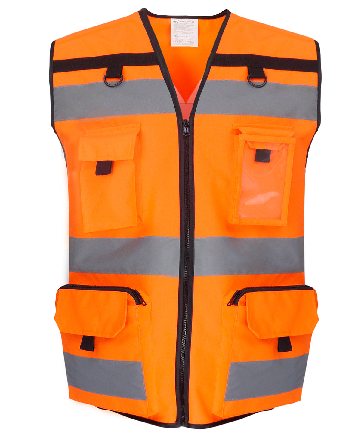 Hi-vis ripstop tool vest (HVW108) - Hi-vis Orange